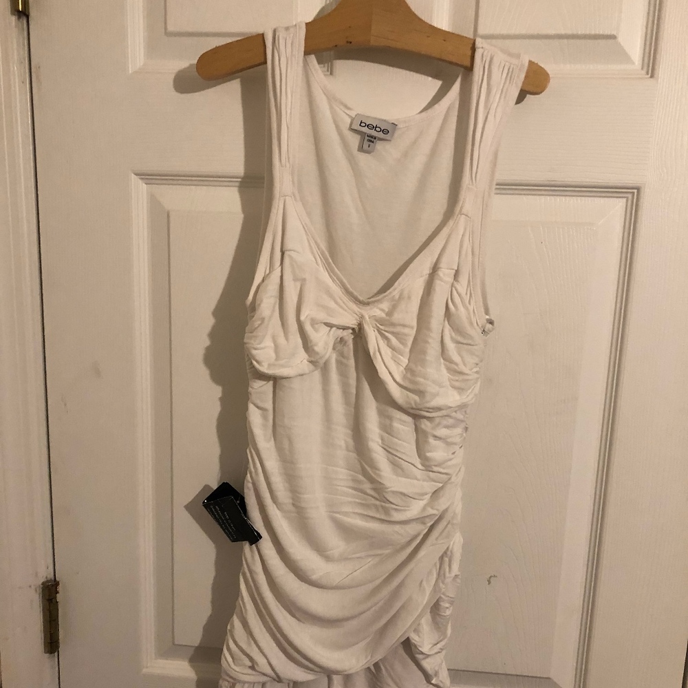 Bebe White Dress knee length (S)